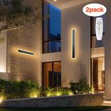 VEVOR Appliques murales, 2-Pack, Bandes de 600MM, Appliques murales modernes d'extérieur, 2700 K - 6000 K, Étanche IP65, Inoxydable, Applique murale dimmable, pour Maison, Porche, Jardin, Terrasse et Garage