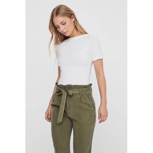 VERO MODA VMPANDA Top - Wit - Biologisch Katoen