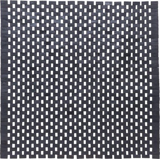 Sealskin Woodblock Badmat - 60x60 cm - Teak Zwart - Hout - Zwart