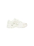 Armani Exchange A|X Women's Speed, mesh and Gold Details, Sneaker, Off White + Pale Gold, 37