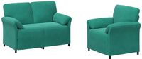 vidaXL Bankstel 2-zits Turquoise Fluweel