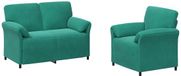 vidaXL Canapé 2 places Turquoise Velours