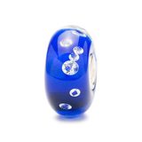 Trollbeads Damen-Bead Glas/Zirkonia/Sterling Silber "Diamanten" blau 81007