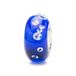 Trollbeads Damen-Bead Glas/Zirkonia/Sterling Silber "Diamanten" blau 81007