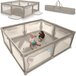 Lionelo Willow XXL - Box voor baby's - 187x207cm - Beige - Speelbox