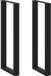 vidaXL Bartafelpoten U-vormig 50x(110-111) cm Staal Zwart