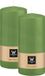 Wiedemann Cilinderkaars/stompkaars - 2x - lichtgroen - 15 x 7 cm - 63 branduren