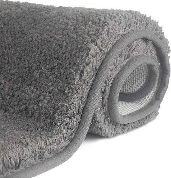 FCSDETAIL Antislip Badmat - Grijs - 80x50cm - Machinewasbaar