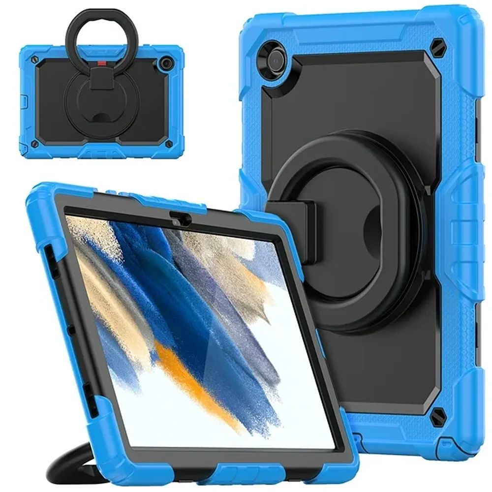 NONE Samsung Hoesje voor Samsung Galaxy Tab A8 10.5 Draaibare standaard Blauw