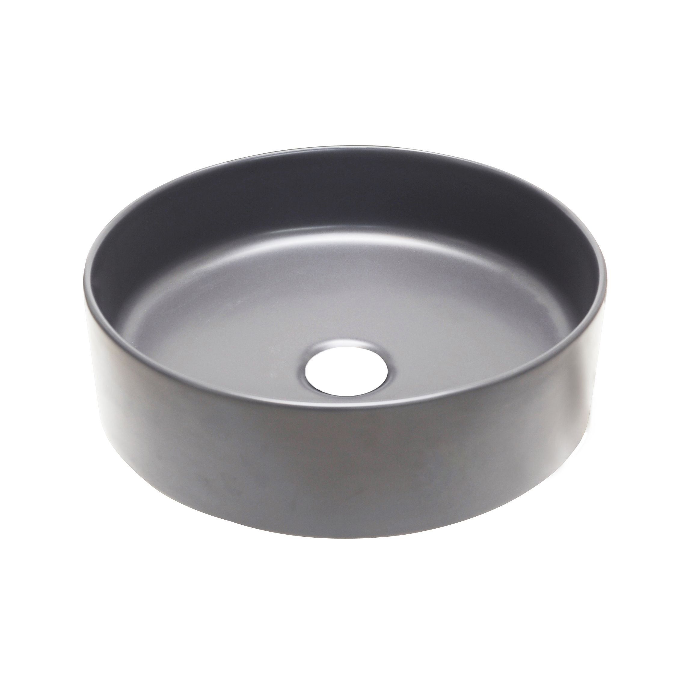 Nemo Go Phaedra Opbouwkom Rond 40x40x14.5cm Porselein Licht Grijs