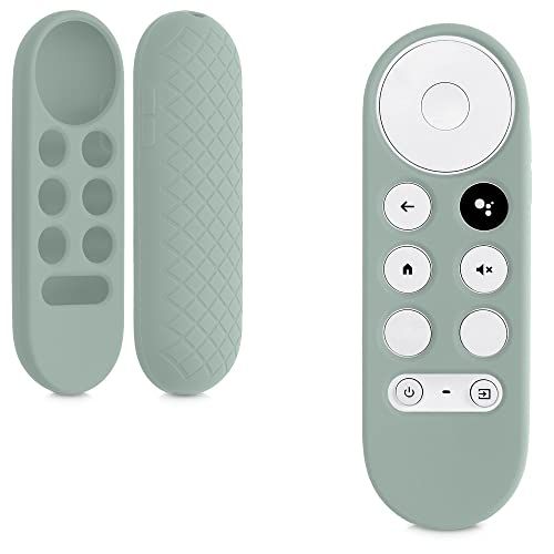 kwmobile hoes compatibel met Google Chromecast 2020 - Siliconen anti-slip hoes voor afstandsbediening in pastelgroen