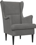 vidaXL Fauteuil Donkergrijs Fluweel