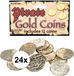Merkloos Gouden piraten schat carnaval munten - 24x stuks