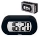 Fisura Digitale wekker, zwart, digitale wekker met led-display, 12/24 uur met achtergrondverlichting, slaapkamerklok met batterijen (3 AAA-batterijen niet inbegrepen)