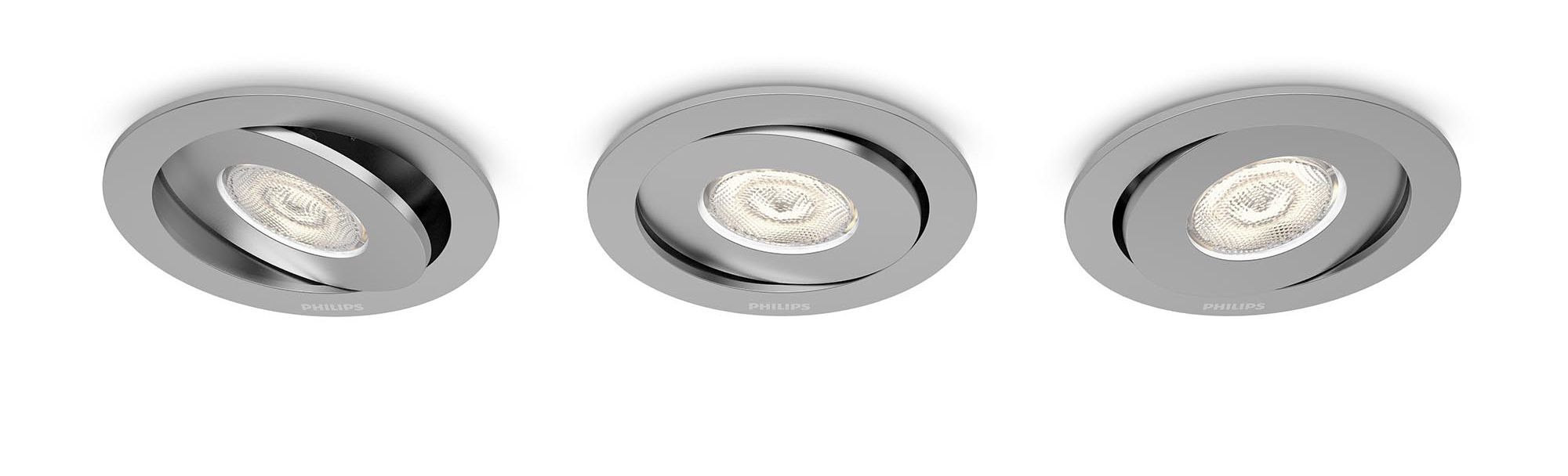 Philips myLiving Asterope aluminium LED Recessed spot light