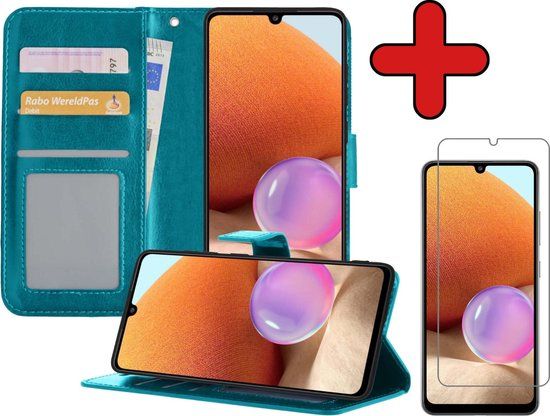 BTH Book Case Hoesje voor Samsung Galaxy A32 5G - Turquoise