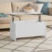 Maison Exclusive - Table basse, blanc, 102x55,5x52,5 cm, panneau de particules