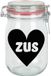 Bellatio Decorations Voorraadpot/Snoeppot - zus - Glas - Transparant - 11 x 11 x 18 cm - 1 liter