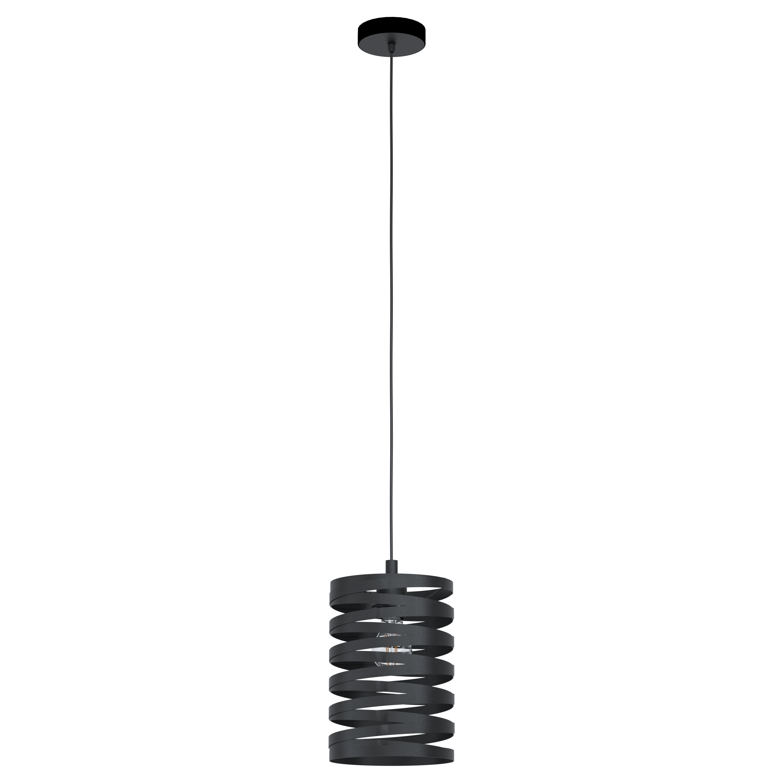 EGLO Cremella Hanglamp - Zwart - E27 - Staal - 110 cm