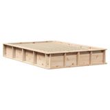 vidaXL Bedframe Massief Grenenhout Bruin 120 x 200 cm