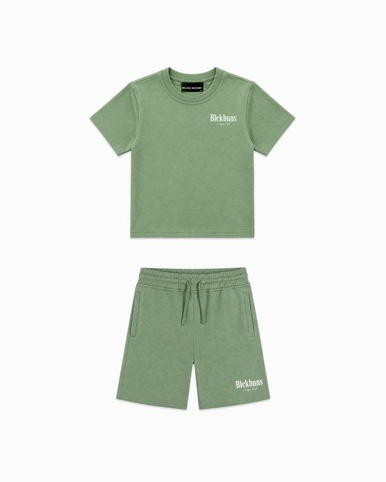 Black Bananas MC BRUSH TWINSET Olive Unisex 100% Cotton Short Sleeve Round Neck Logo Baby Casual 98