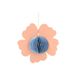 Hanger Anemoon Papier Honingraat Koraal/Blauw