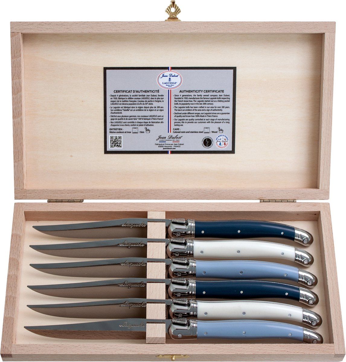 Laguiole Jean Dubost Steakmessen - Nordic Mix - 6 stuks