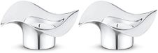 Georg Jensen Cobra set de 2 bougeoirs D11cm H5cm miroir
