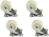 Benson Roulettes - 8x pièces - blanc - 40 mm - Roulettes de transport - Roulettes de transport