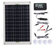 Ensemble de panneaux solaires 50W, 30A, 12V/24V, monocristallin, portable
