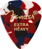 Fender 351 Shape Classic Picks - Confetti Celluloid Plectrums - Extra Zwaar - 12 Stuks