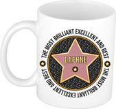 Bellatio Decorations Naam mok Daphne - wit - Most Brilliant - keramiek - 300 ml - collega beker - cadeau