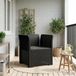 vidaXL Fauteuil 1-zits met Kussen Rieten Look PP Antraciet