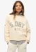 Superdry Athletic Essentials wijdvallende sweater met ronde hals - Dames - Katoen - UK16-EU44 - Desert Bone Off White