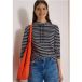 cecil Icecat Shirt met lange mouwen, trechterhals en strepen