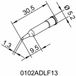 Ersa 0102ADLF13 Pointe de soudure inclinée Taille de la pointe de soudure 1,30 mm Contenu : 1 pièce(s)