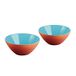 Guzzini - My Fusion, Bowls Set of 2, Ø12,5 x h5 cm, Coral/Sea