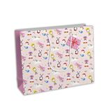 Clairefontaine 28788-6Cpack - Set van 6 Excellia Geschenktasjes - Shopping Formaat - Witte Sterren op Roze Achtergrond