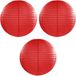 Merkloos / Sans marque Luxe bol vorm lampion rood 50 cm