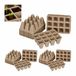 Relaxdays dienblad set, 2 ronde serveerbladen, gevlochten, verschillende groottes, Ø 32 & 25 cm, waterhyacint, natuur