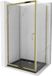 Mexen Apia cabine de douche porte coulissante 120 x 70 cm, transparent, or + bac à douche plat, noir