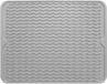 Azomor® Tapis égouttoir antidérapant en silicone gris pour cuisine et autres applications