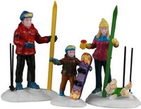 Lemax Family Ski Day - Set van 3