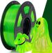 Non-branded 1.75 Purple PETG filament spool for FDM 3D printer - 1kg - 1.75mm diameter - transparent fluorescent green