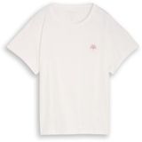 Tom Tailor - T-shirt avec broderie - Taille XL - Soft Clear White