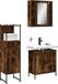 Maison Exclusive - Ensemble de meubles de salle de bain 3 pièces en bois composite chêne fumé