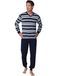 Pastunette - Pyjama - Stripes - Katoen - Blauw - Maat XXL