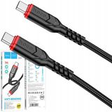 Hoco. X59 Victory USB-C naar USB-C kabel 1M 60W PD Quick Charge Zwart