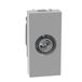 BTICINO MatixGO JG4202P10 TV-stopcontact, 1 module, grijs, coaxiale terminalstopcontact, demping 10 dB, voor centrale antennesystemen, ook met televoeding