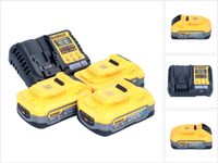 DeWalt DCB 1104 H3 kit de démarrage sur batterie 12 V / 18 V 3x batterie Powerstack 5,0 Ah + chargeur DCB 1104